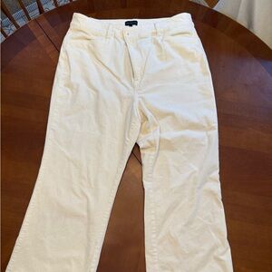 Talbots cream colored flared corduroy pants. Worn once. Excellent condition.